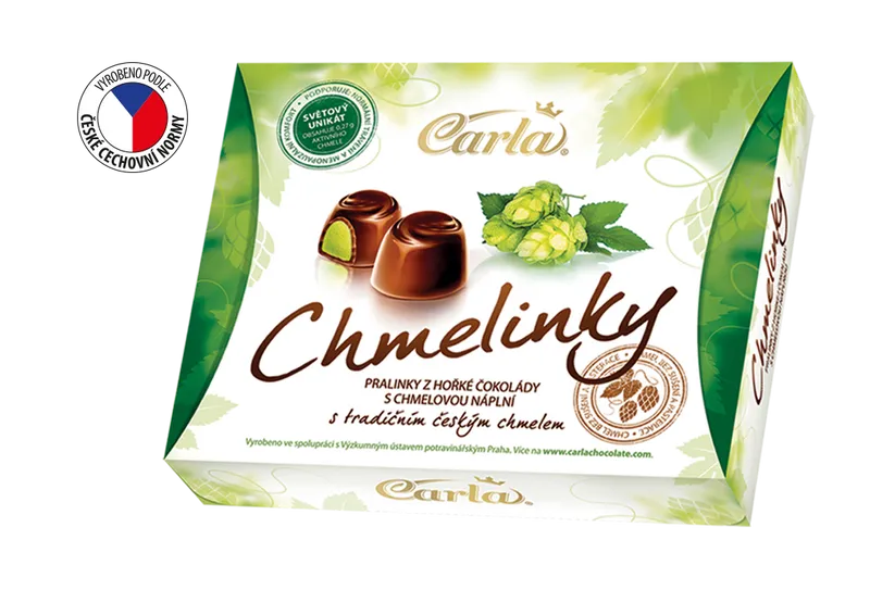 Carla Chmelinky 130 g - hořké pralinky plněné chmelem